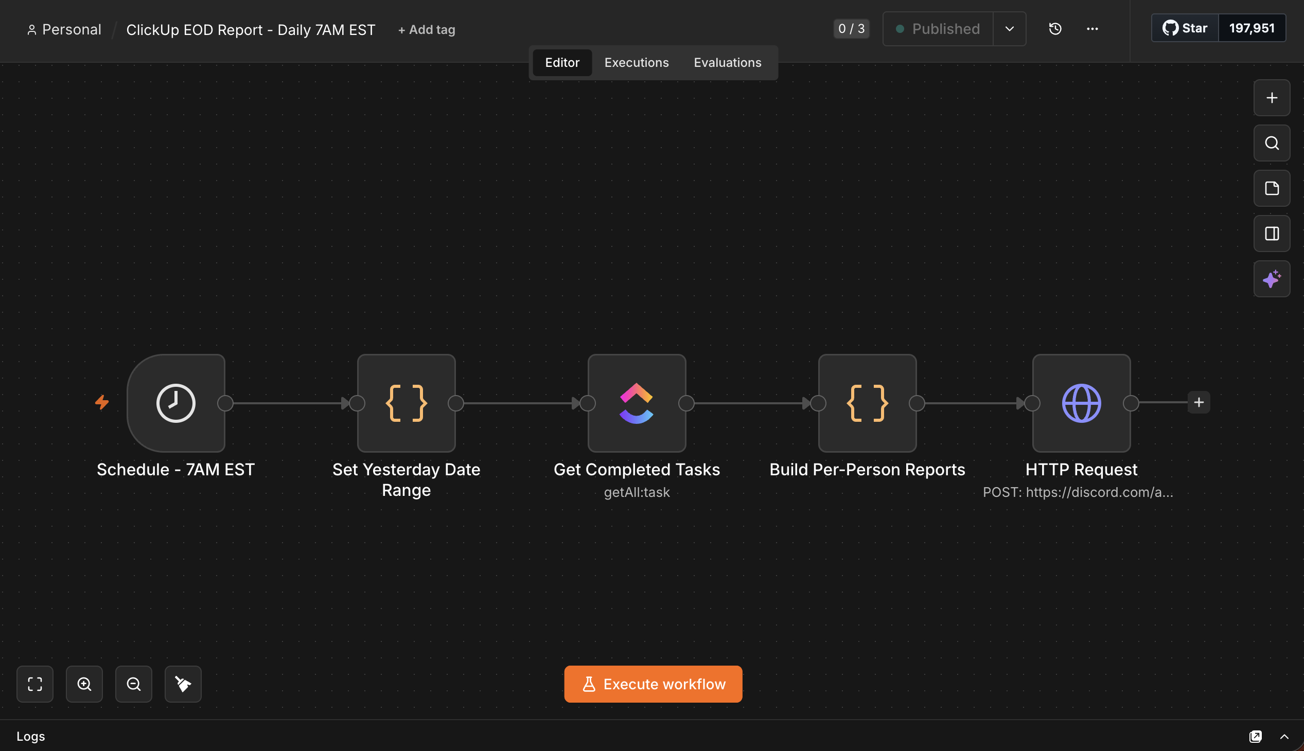 ClickUp EOD Report to Discord